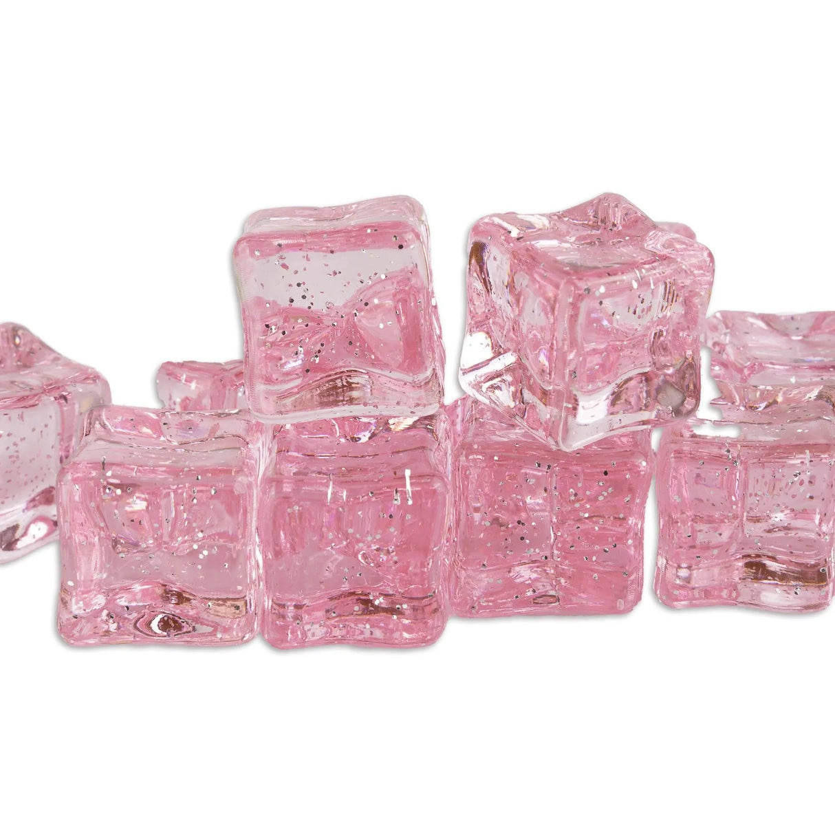 Ice Cubes with Glitter - Light Pink (2 oz - 18mm)