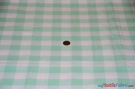 Picnic Checkers Polyester Fabric - Gingham Checkered, 1" X 1", 58/60" Width (1 Yard)