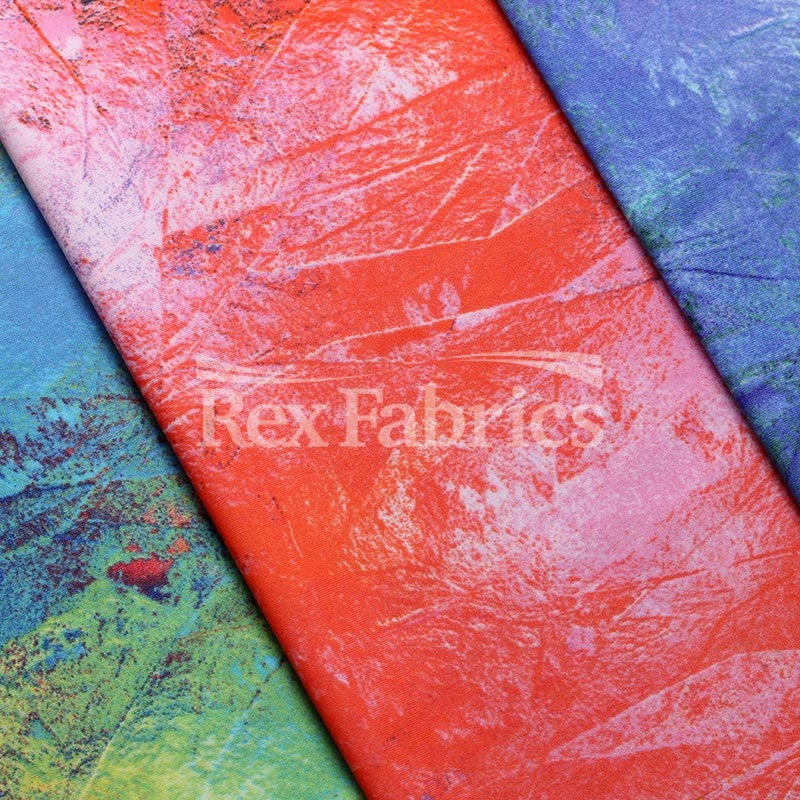 ICE Nylon Spandex Fabric - Ice Print, 4-Way Stretch, 58/60" Width, Multiple Colors (1 Yard)