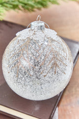 5" - 7" Frosted Pine Glass Ornament