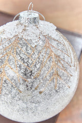 5" - 7" Frosted Pine Glass Ornament
