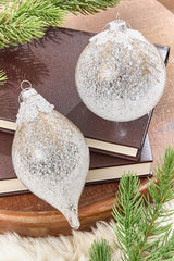 5" - 7" Frosted Pine Glass Ornament