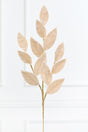 28" Taupe Iced Leaves Spray