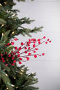 30” Mini Pomegranate Iced Christmas Sprays (Weather Resistant)