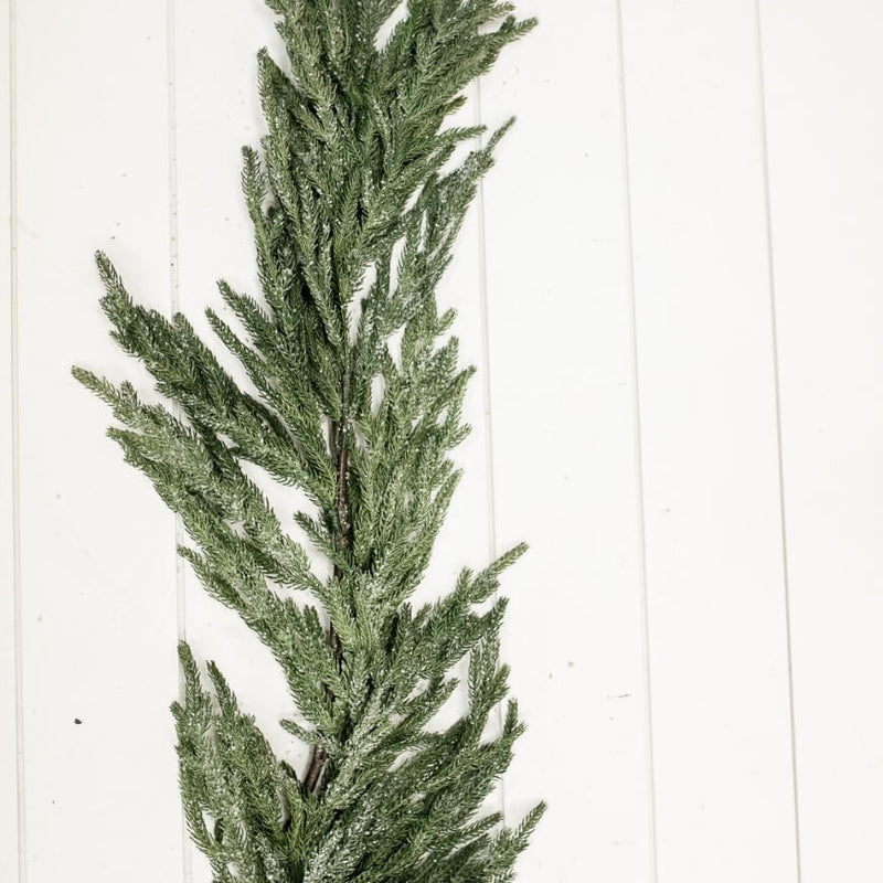 Iced Garden Norfolk Pine Garland 48 Inch Frosted Artificial Holiday Christmas Decor