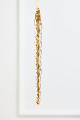 8.5" Gold Glass Icicle Ornament