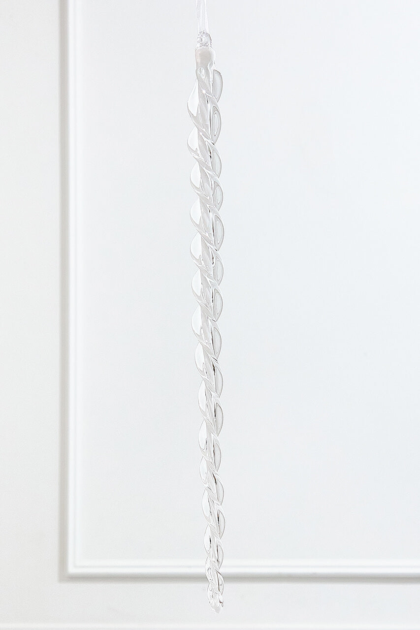 16.5" Glass Icicle Ornament