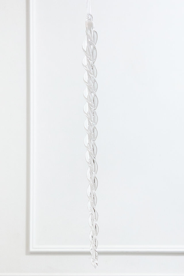 16.5" Glass Icicle Ornament