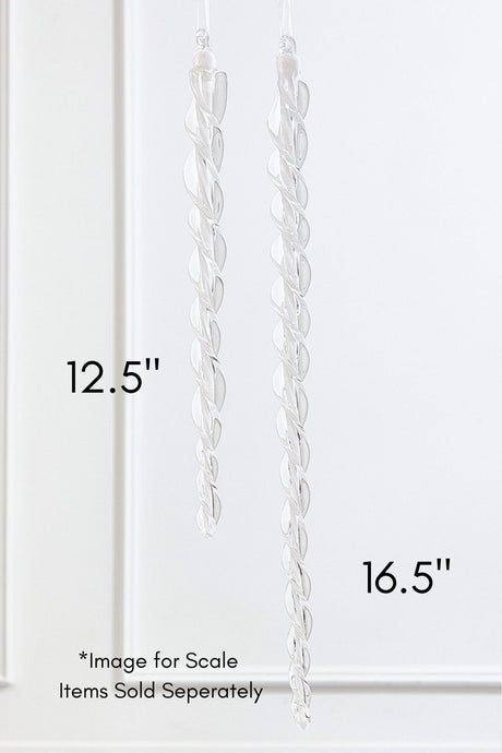 16.5" Glass Icicle Ornament