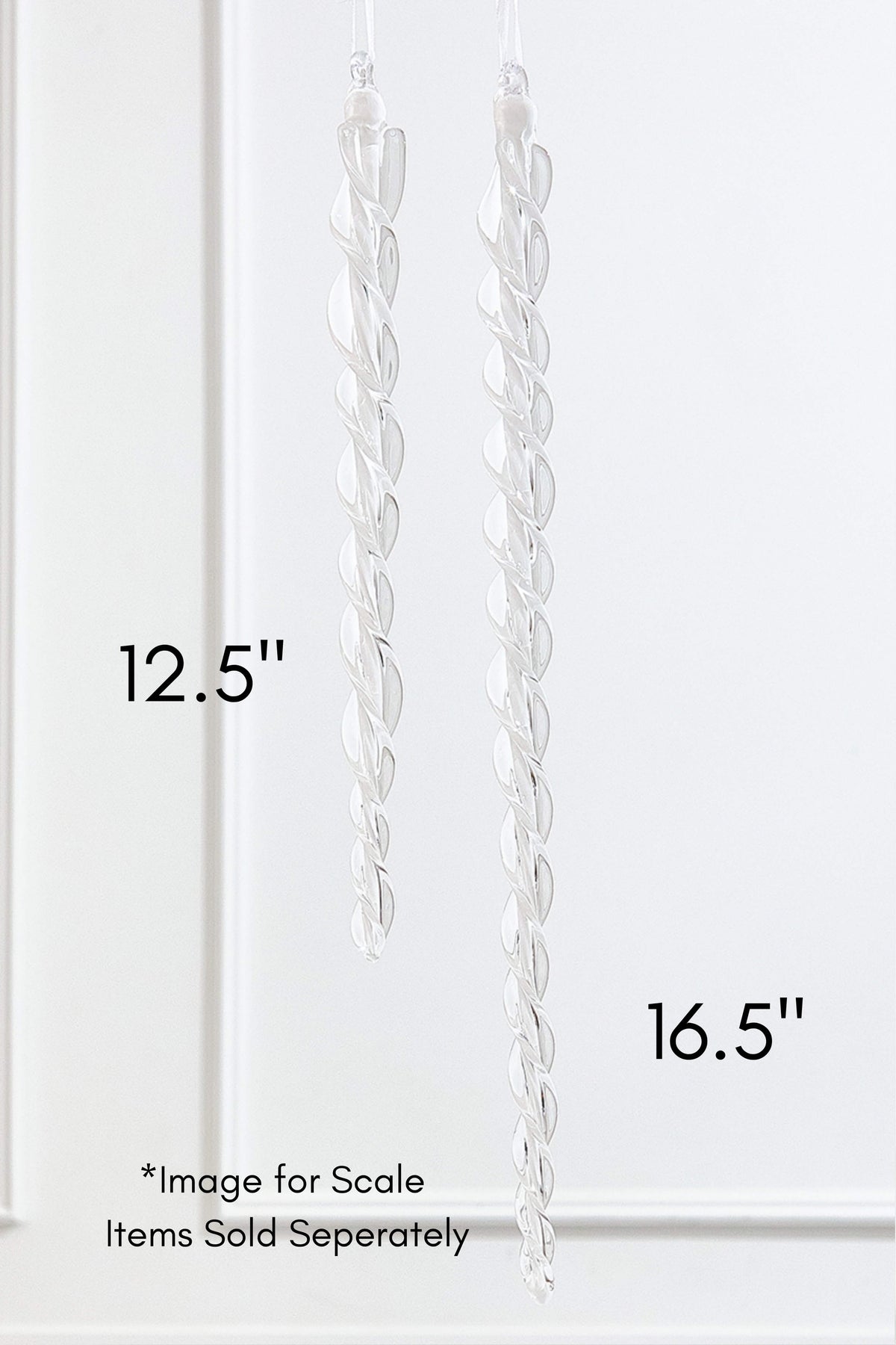 12.5" Glass Icicle Ornament