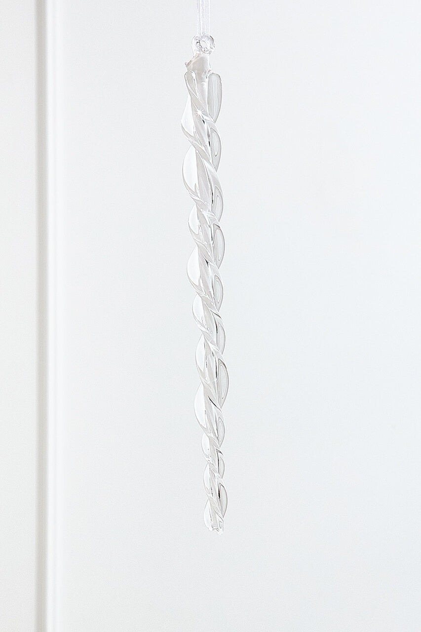 12.5" Glass Icicle Ornament