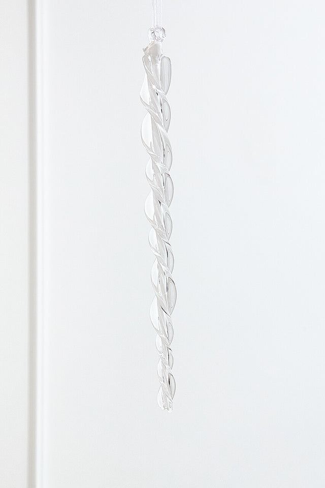 12.5" Glass Icicle Ornament