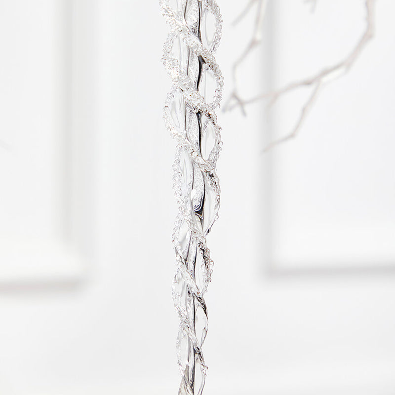9 Inch Glass Icicle Ornament Medium