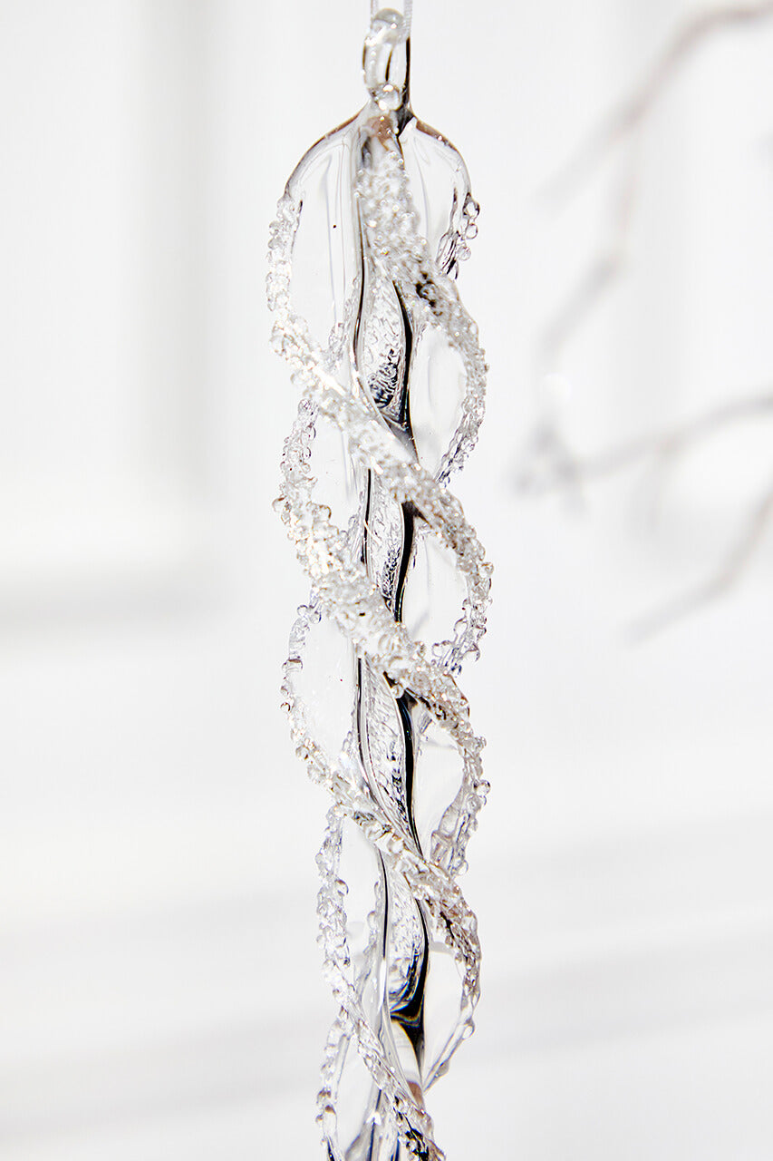 12" Glass Icicle Ornament - Large