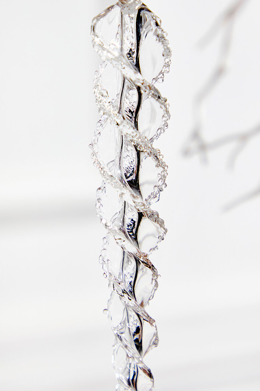 7" Glass Icicle Ornament - Small