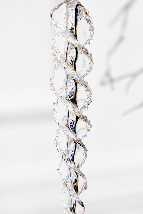 7" Glass Icicle Ornament - Small