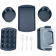 Wilton Diamond-Infused Non-Stick Navy Blue Baking Set, 9-Piece