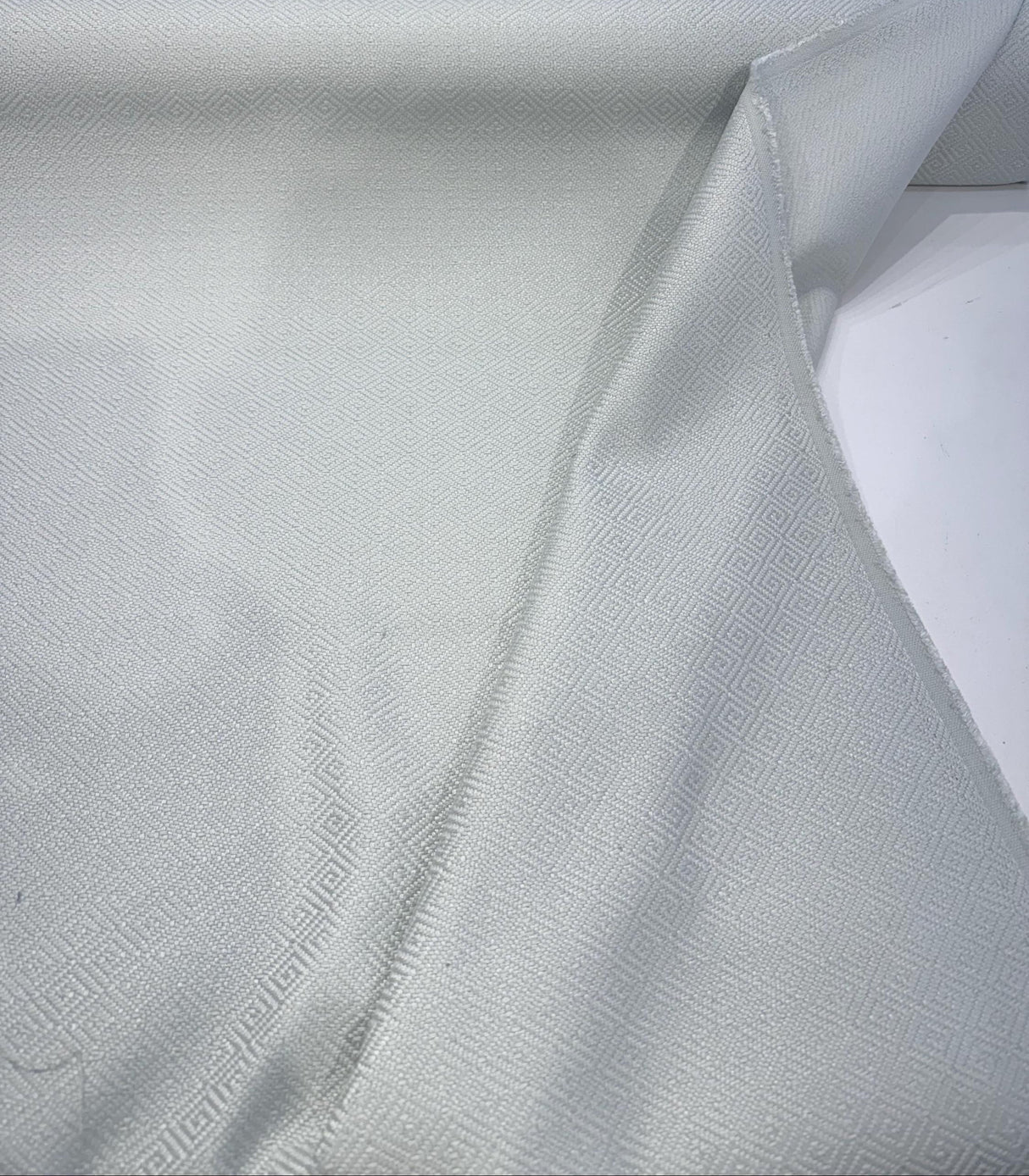 Mykonos Spa Blue Polyester Fabric - Diamond Jacquard, Spa Blue, 56" Width (By The Yard)