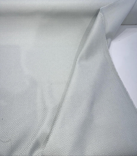 Mykonos Spa Blue Polyester Fabric - Diamond Jacquard, Spa Blue, 56" Width (By The Yard)