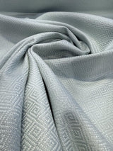Mykonos Spa Blue Polyester Fabric - Diamond Jacquard, Spa Blue, 56" Width (By The Yard)