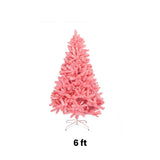 6 ft. Light Pink Flocked Kodiak Christmas Tree with Metal Stand