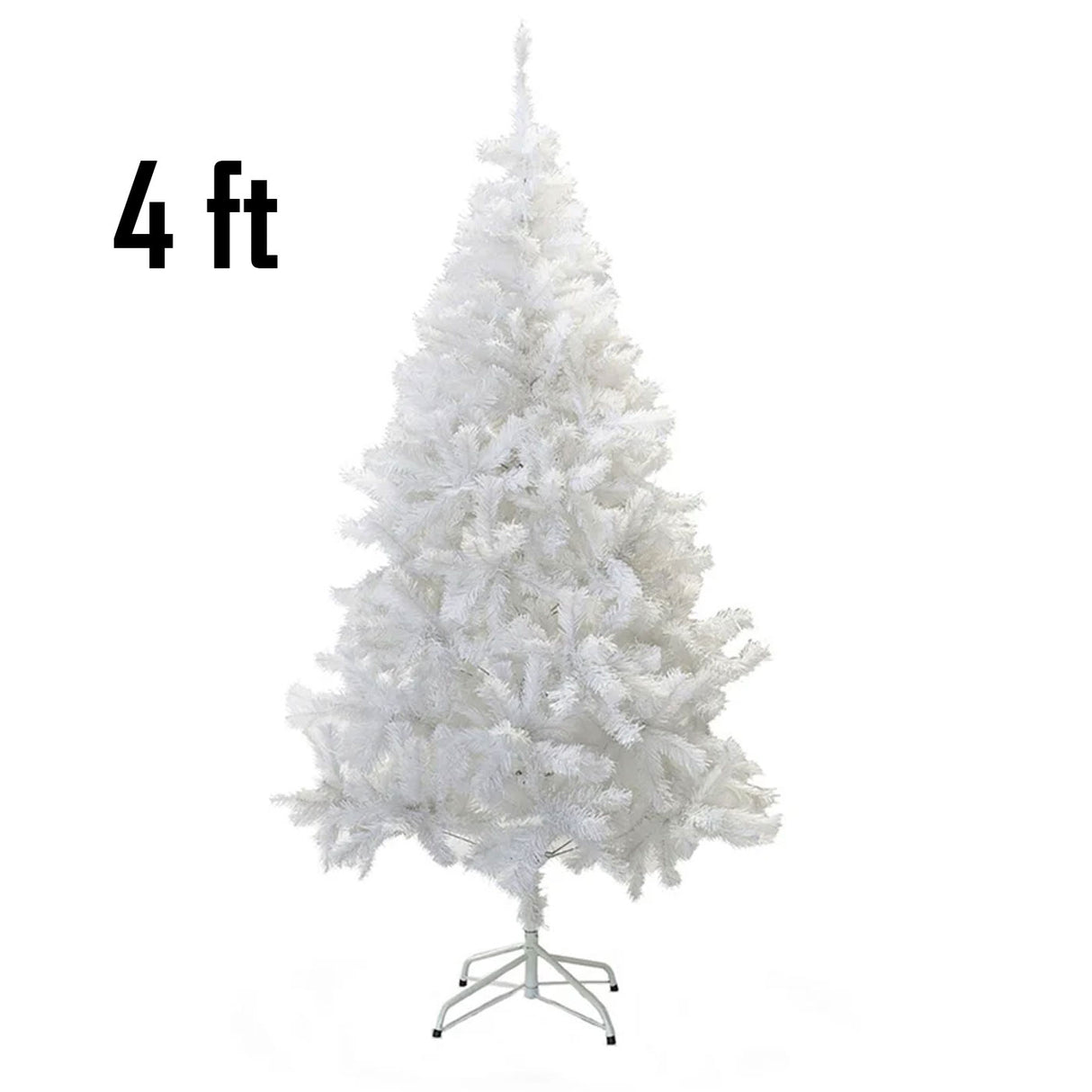 White Classic Pine Artificial Christmas Tree with Metal Stand
