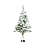 2 ft. Snow Flocked Tabletop Christmas Tree with Stand