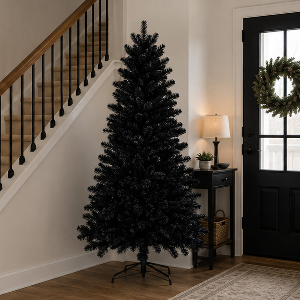 7.5 ft. Black PVC Christmas Tree