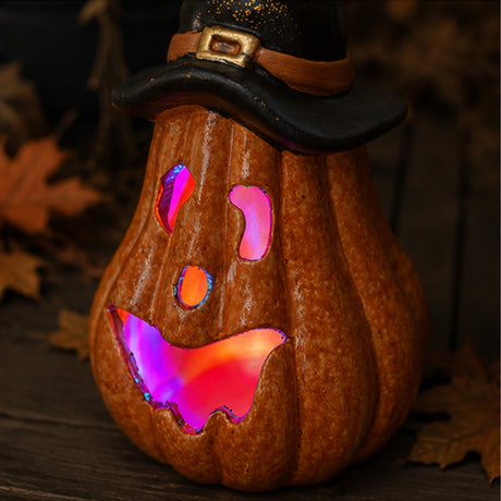 8IN Halloween Jack O’ Lantern LED Lighted Pumpkin Decor
