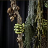 59IN Pre-Lit Animated Sound Activated Green Witch Halloween Decoration