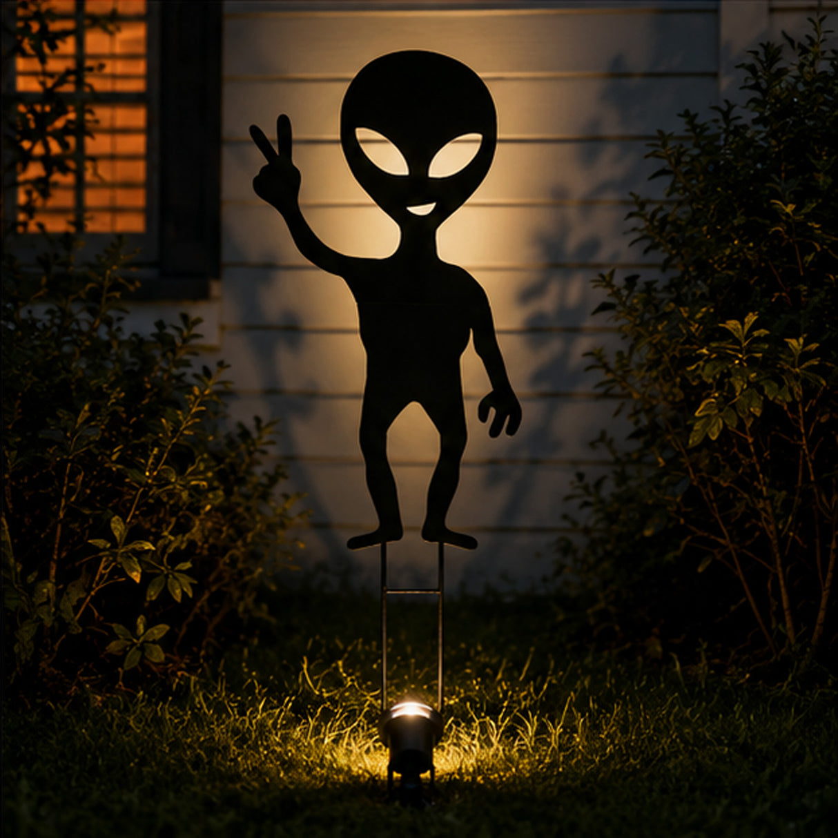 38 in Halloween Alien Lawn Stake Outdoor Garden Decor