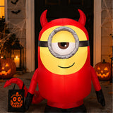 42 in Minion Devil Costume Inflatable Halloween LED Decoration Plug In