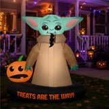 78IN Mandalorian Grogu Inflatable Halloween Decoration with LED Lights