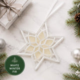 Pack of 2 Scentsicles, Scented Star Ornament, White Winter Fir