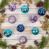 13 Inc. Blue Lavender Christmas Ball Decor Set