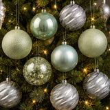 13 in. Mint Xmas Ball Decor Set