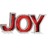 Pre-Lit LED JOY Christmas Decoration 55IN Color Changing Sign Plug-In