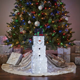42 in. Snowman Decoration with Cool White LED Lights