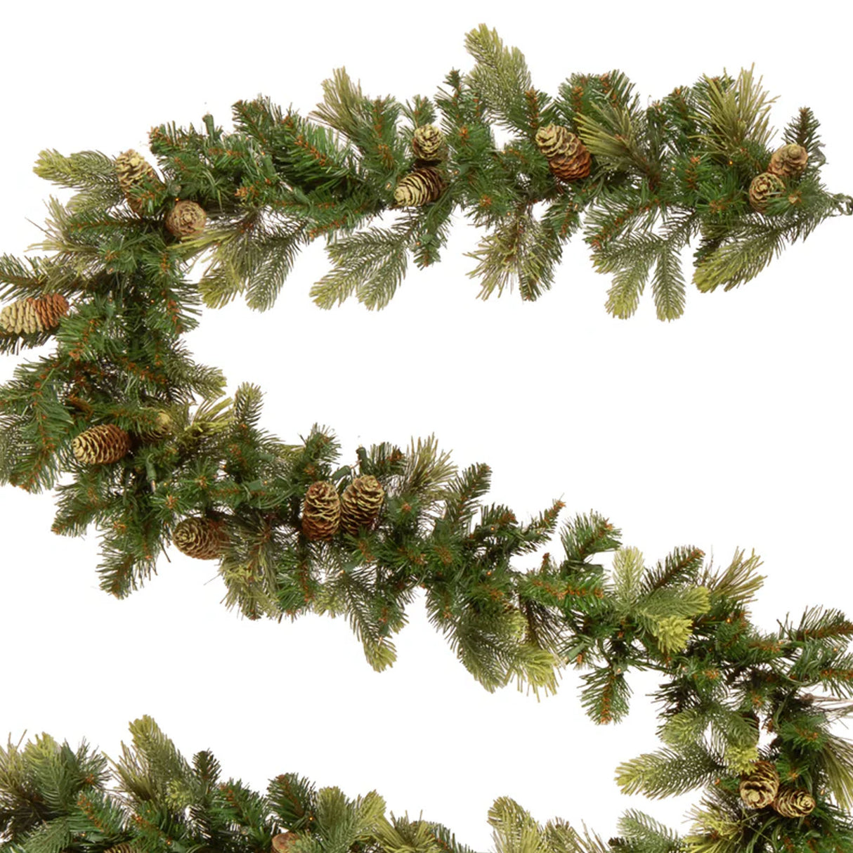 9FT Pre Lit Carolina Pine Garland with Clear Lights