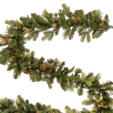 9FT Pre Lit Carolina Pine Garland with Clear Lights
