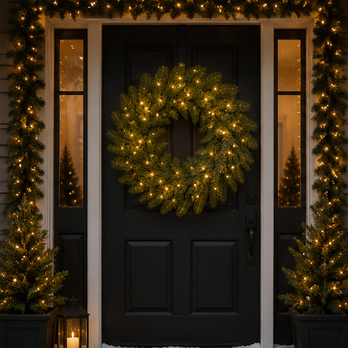 Pre-Lit 24 in. Norwood Fir Christmas Wreath with Twinkly Smart LED Lights