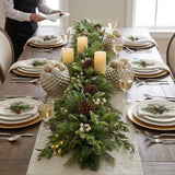 Pre-Lit Cedar Garland with Warm White LED Lights, 9 Foot (Plug-In)