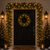 Pre-Lit Norwood Fir Garland with Clear Lights, 9 Foot (12 Diameter, Plug-In)