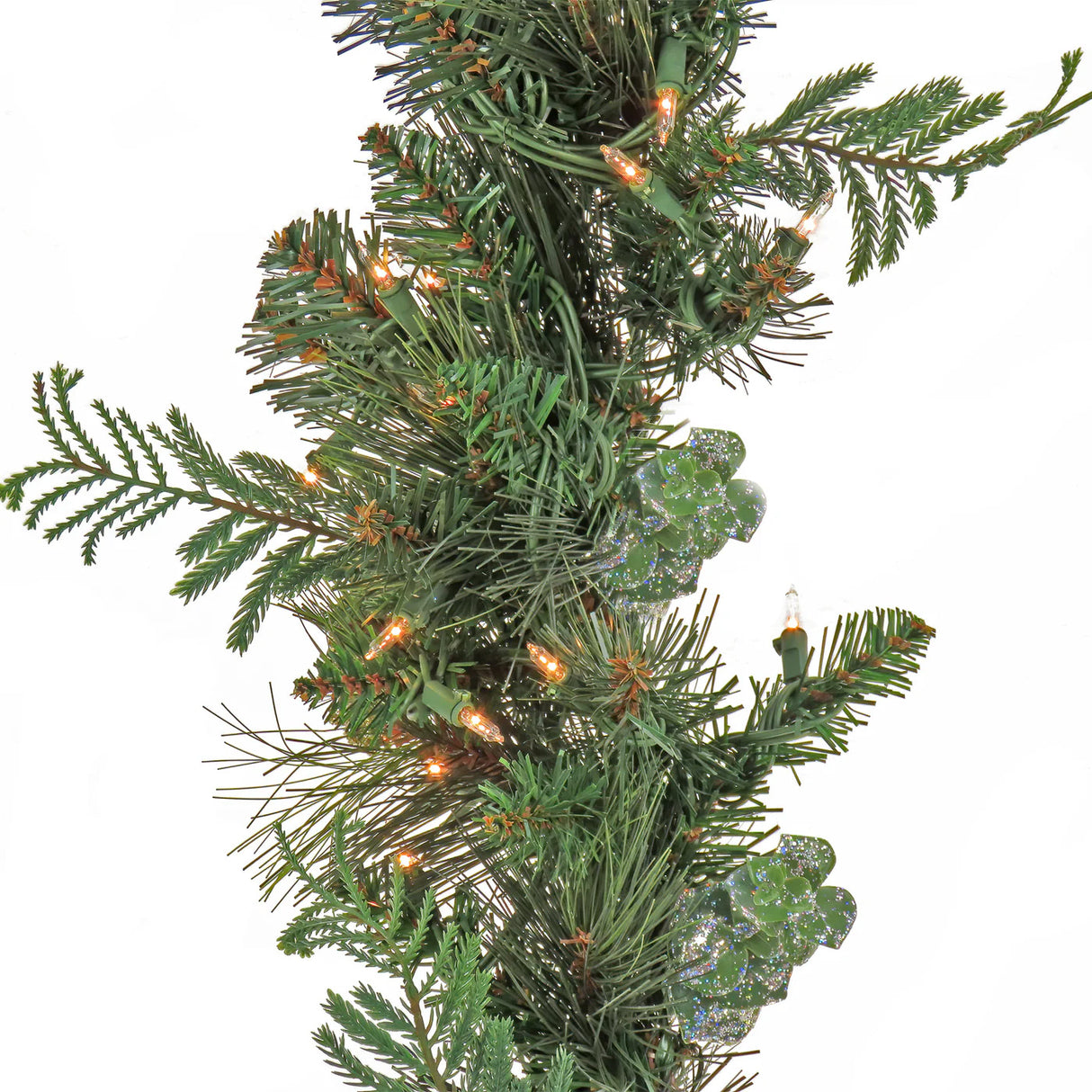 Pre-Lit North Conway Garland with Clear Lights, 9 Foot