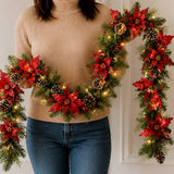 Pre-Lit Decorative Collection Garland with Clear Lights, 9 Foot
