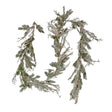 Pre-Lit Snowy Twig Garland with Warm White LED Rice Lights, 9ft