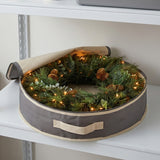 Pre-Lit North Conway Wreath with Warm White LED Lights, 24 Inch