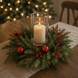 Pre-Lit Scotch Creek Fir 3-Piece Christmas Entry Set with Tree, Wreath & Garland