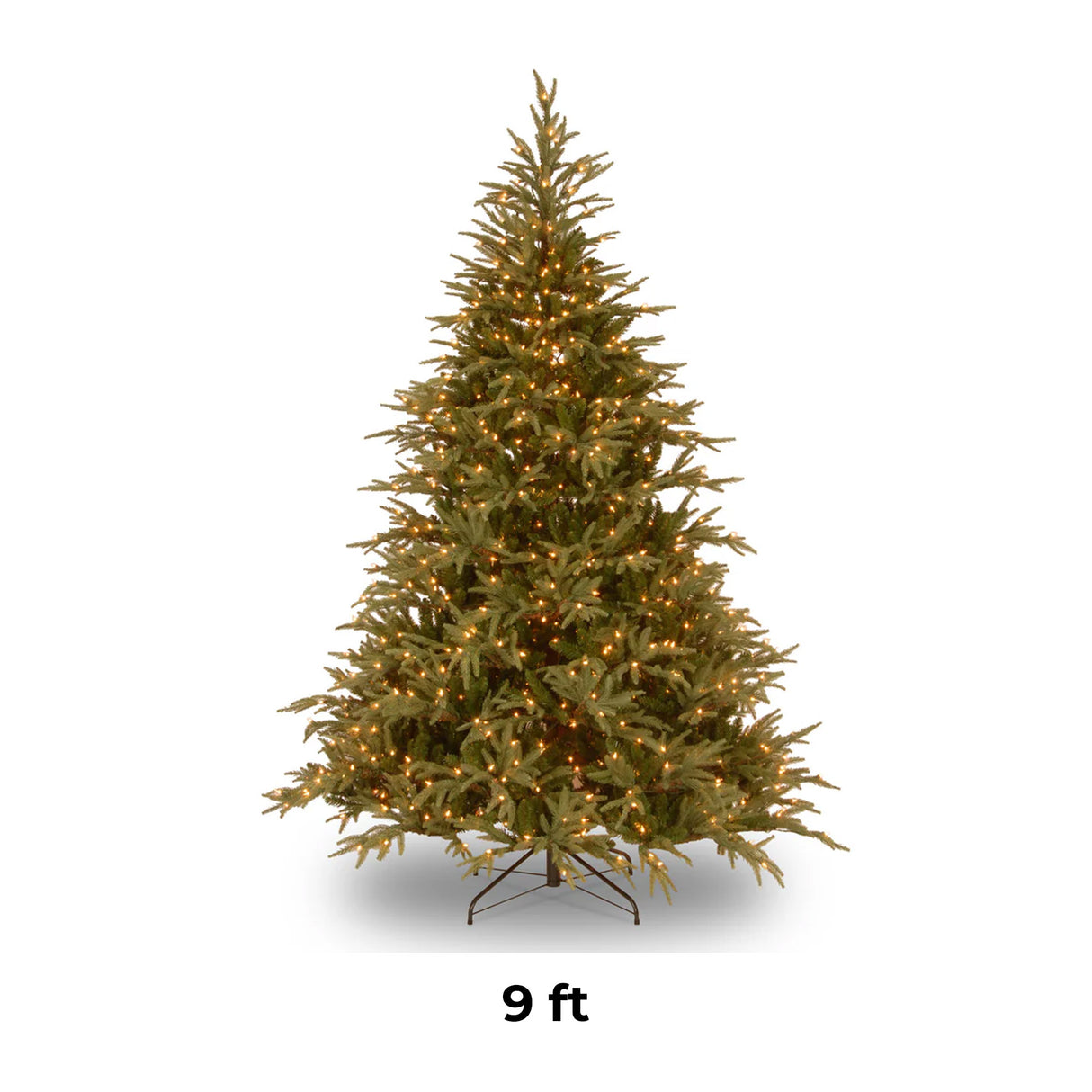 9ft Pre-Lit Fraser Grande Christmas Tree with Dual Color LED Lights