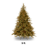 9ft Pre-Lit Fraser Grande Christmas Tree with Dual Color LED Lights